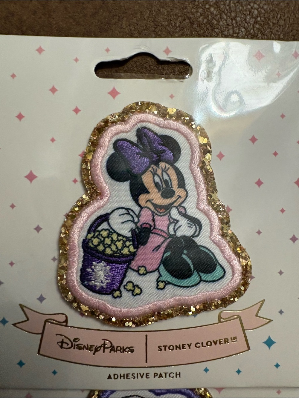 Stoney Clover Lane Minnie Mouse Glitter Patch in Pink, Purple, Gold